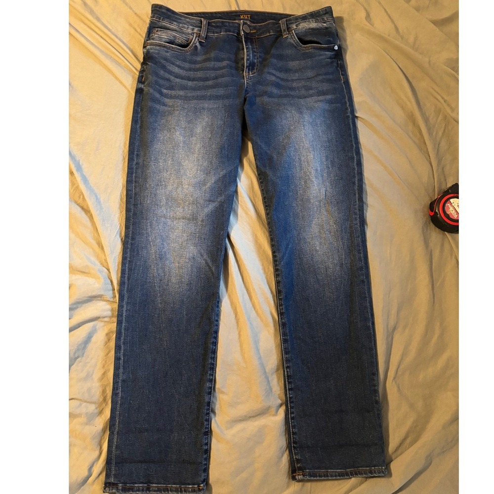 Kut from the Kloth Catherine Boyfriend Jeans Dark Wash Blue Denim Size 12